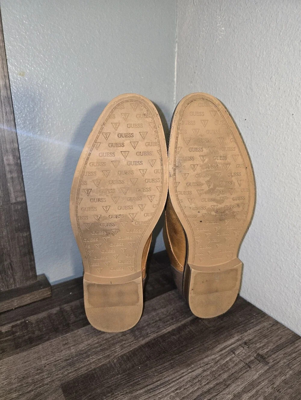 Men's Tan Leather Dress Shoes - Classic Lace-Up